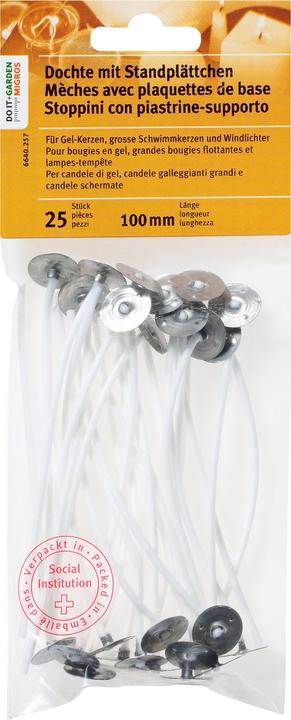 Produktbild Exagon Dochte mit Standplättchen