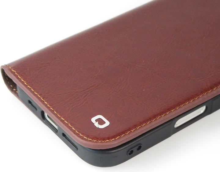 Actual product image QiAlino Fourre Flip cuir véritable (Apple iPhone 16 Plus)