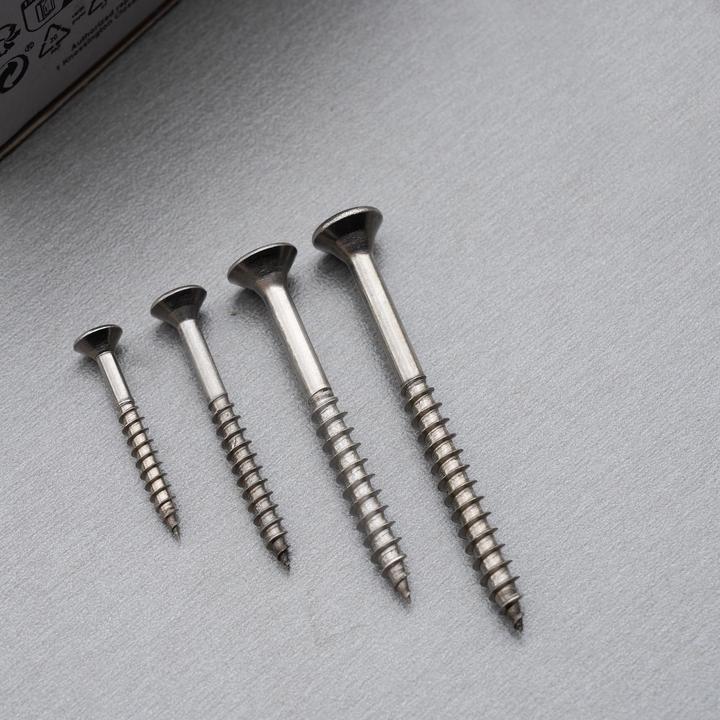 Actual product image Helpmate Universalschrauben Senkkopf 4x50, Edelstahl A2, T-Antrieb, 400 Stück (400 Screws per piece)