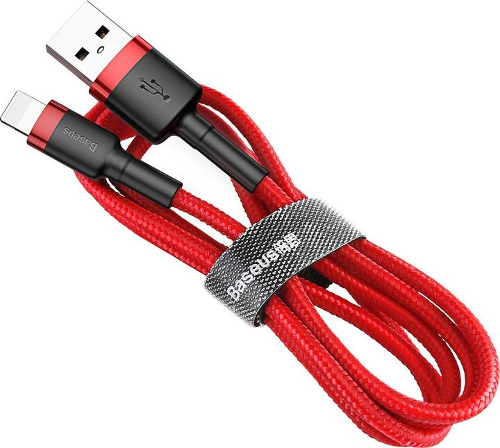 Actual product image Baseus cafule Cable USB For iP 2A 3m Red+Red (3 m, USB 3.2 Gen 1)