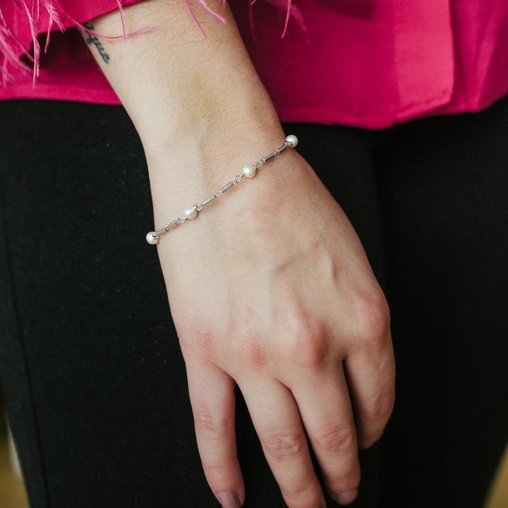 Produktbild Julie Julsen Armband Süsswasserperlen (19 cm, Silber 925)