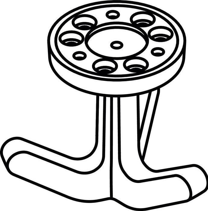 Produktbild Hewi Dreifachhaken Serie 477 matt, elastisch 90 tiefschwarz Höhe 69 mm Ø 51 mm