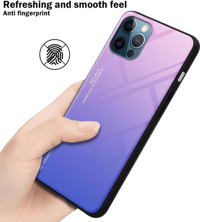 Produktbild Cadorabo TPU 2 Farben Glas Cover (Apple iPhone 12 Pro Max)