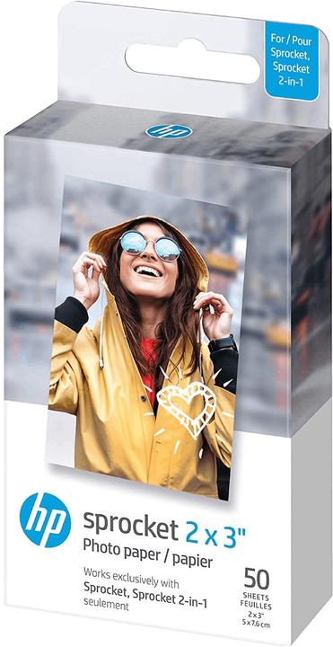 HP Sprocket Fotopapier Zink (290 g/m², Foto (5x7.6cm), 50 x)