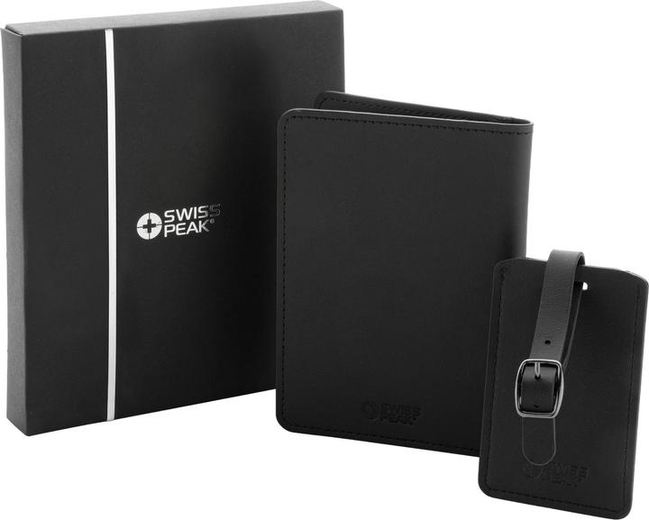 Actual product image Swiss Peak Recycled PU Travel Set (Passport cover)