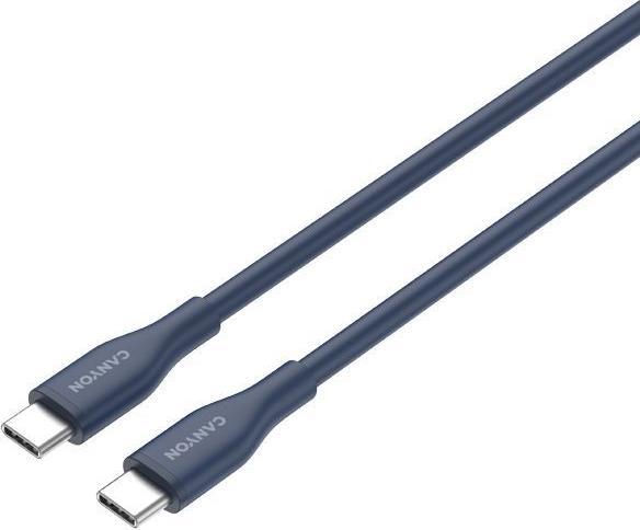 Image du produit Canyon Câble CC60SC10 C-C 60W 1m Silicone Bleu foncé (1 m)