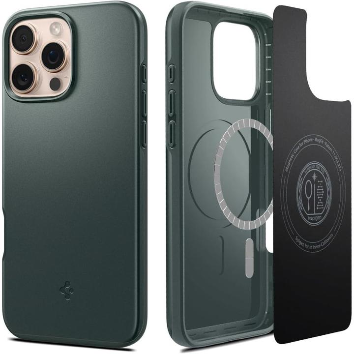 Actual product image Spigen Thin Fit Mag iPhone 16 Pro Max Magsafe zielony/abyss green ACS07981 (Apple iPhone 16 Pro Max)