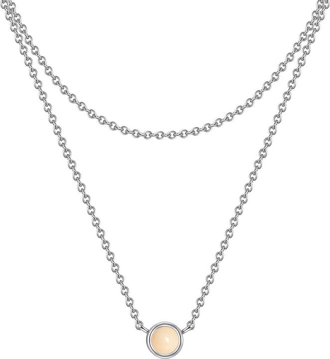 Produktbild Glanzstücke München Damen Sterling Silber Rosenquarz silber 42,0/36,0 cm Basiskette + 5,0 cm Verläng - 29900 (Sterling Silber)