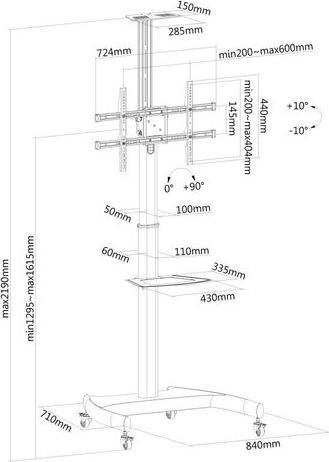 Immagine prodotto Neomounts PLASMA-M1900E (Universale, 70", 50 kg)