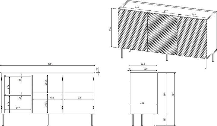 Produktbild Cama Onda (150 x 45 x 85 cm)
