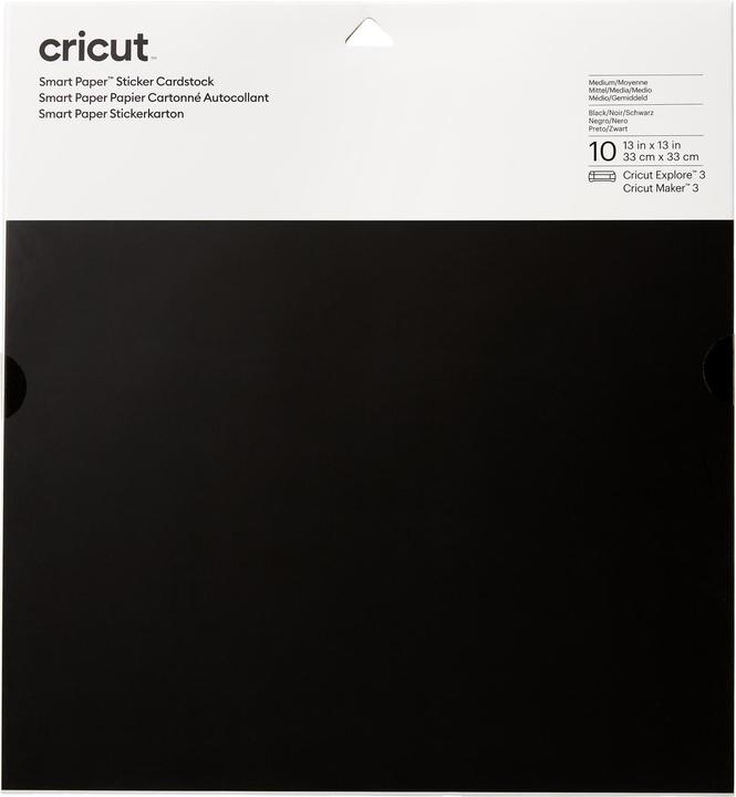 Image du produit Cricut Papier à autocollants Smart 30.5 x 30.5 cm, 10 feuilles, noir (210 g/m², 10 x)