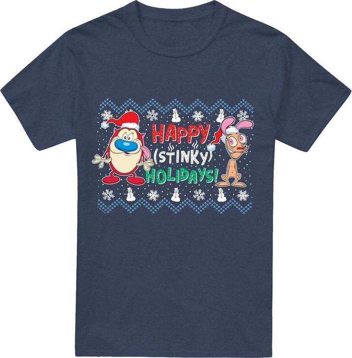 Produktbild Ren & Stimpy Happy Stinky Holidays TShirt (L)