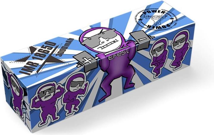 Immagine prodotto Efest Batteria Purple IMR 18650 con uscita di corrente massima di 35A (Flat Top), inclusa scatola di (1 pz., 18650, 3000 mAh)