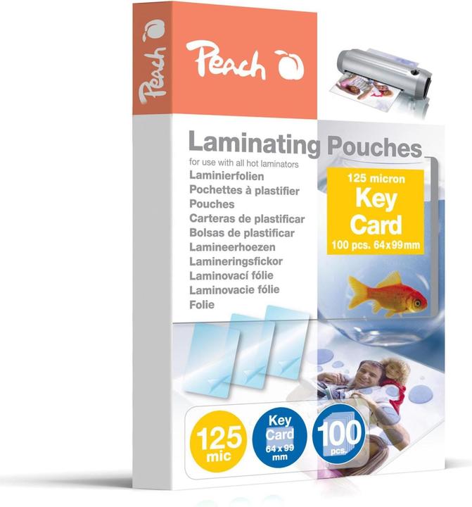 Image du produit Peach Film de plastification Key Card (Spécial, 100 pièce(s), 125 µm)