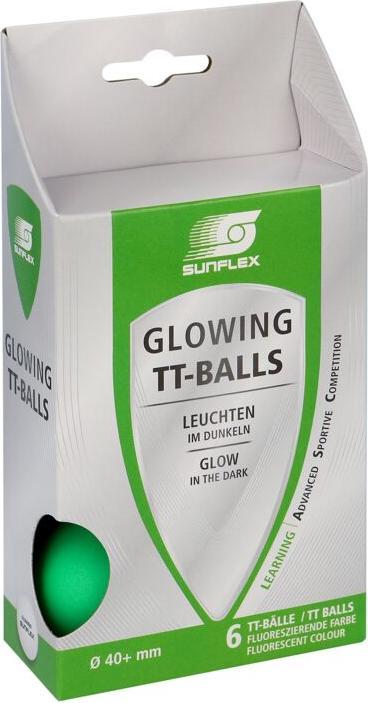 Produktbild Sunflex ® Tischtennisbälle Glow in the Dark, 6er-Set (6 Stk.)