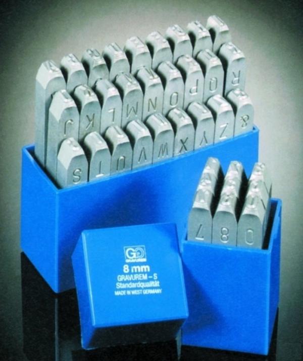 Produktbild BETA GRAVUREM-S Standard Schlagzahlen, Schlagstempel, Prägestempel, Einschlagzahlen - Zahlen 0-9 / 6mm (9 x)