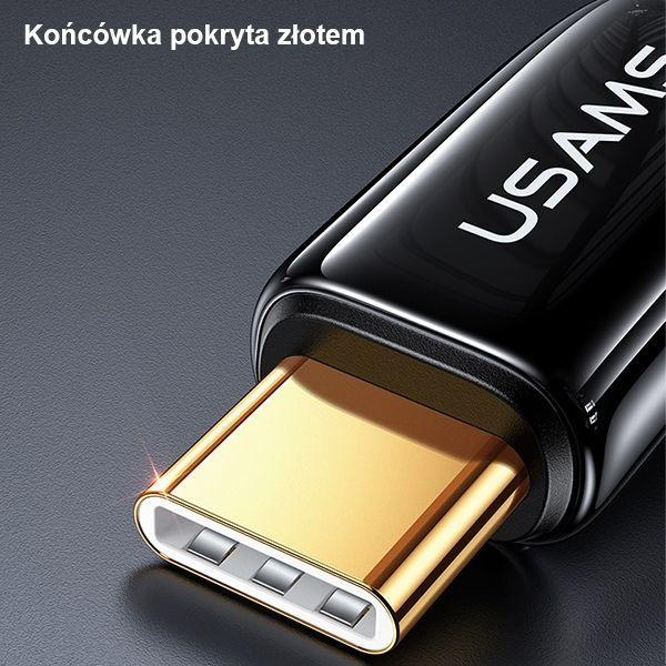 Actual product image Usams Charging Cable Type-C to Type-C - Black (2 m, USB 3.1)