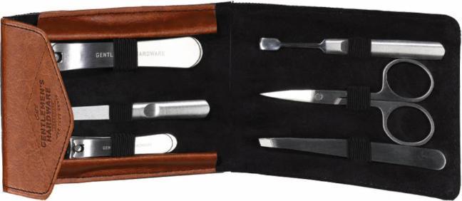 Actual product image Gentlemen's Hardware Charcoal Canvas Manicure Set