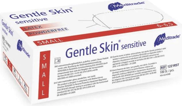 Produktbild Meditrade Gentle Skin Untersuchungshandschuhe latex weiss sensitive (S)