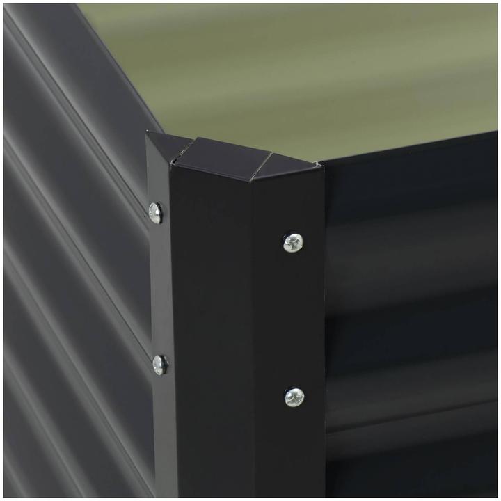 Immagine prodotto Uniprodo Fioriera rialzata in metallo - 180 x 90 x 60 cm - Acciaio zincato