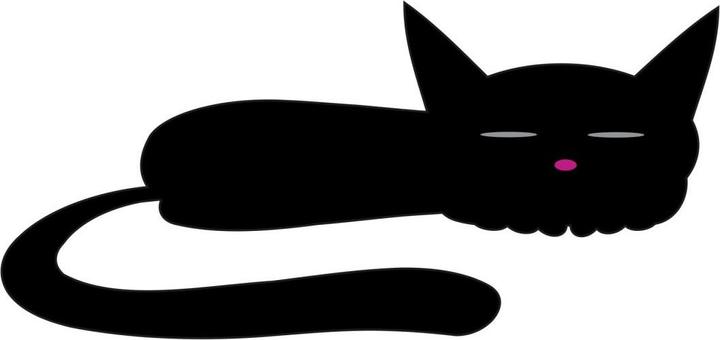 Image du produit Trenddeko Chat noir endormi (100 x 47 cm)