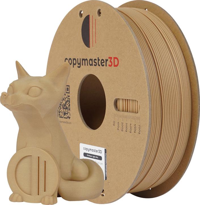 Produktbild Copymaster3D PLA Holz Filament für 3D Drucker, 1,75 mm, Light Wood (PLA, 1.75 mm, Braun)