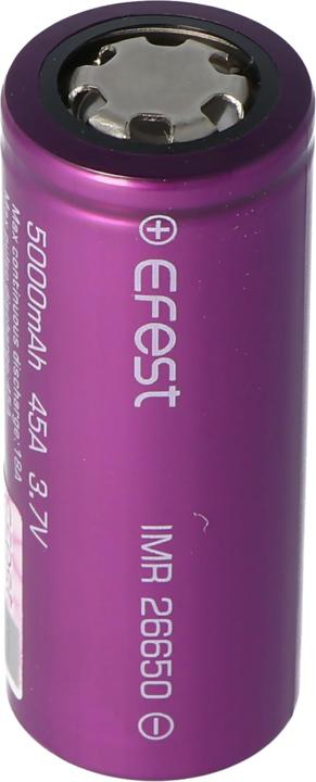 Immagine prodotto Efest Batteria ricaricabile Purple IMR26650, non protetta (1 pz., 26650, 5000 mAh)