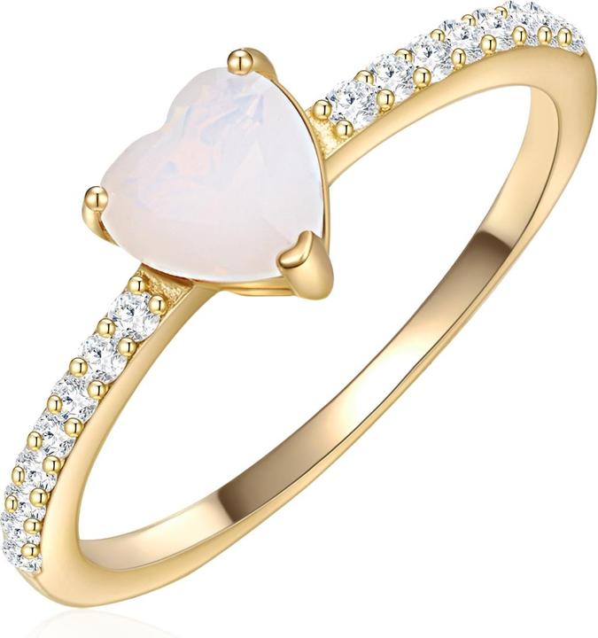 Glanzstücke München Damen Sterling Silber Mondstein (synth.) gelbgold - 29872