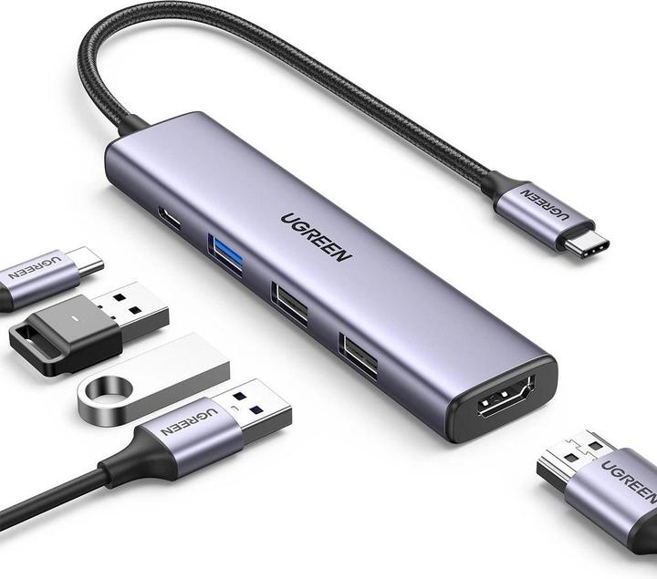 Actual product image Ugreen Adapteris Hub CM478 (USB-C, 5 Ports)
