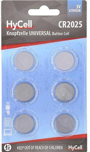Produktbild HyCell Knopfzelle (6 Stk., CR2025, 140 mAh)