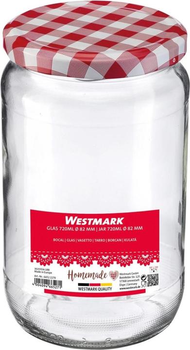 Produktbild Westmark Glas 720 ml, m. Herz-Dekor Deckel, 82 mm (0.72 l)
