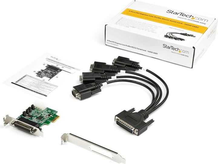Image du produit StarTech .com Carte adaptateur série 4 ports PCI Express RS232
