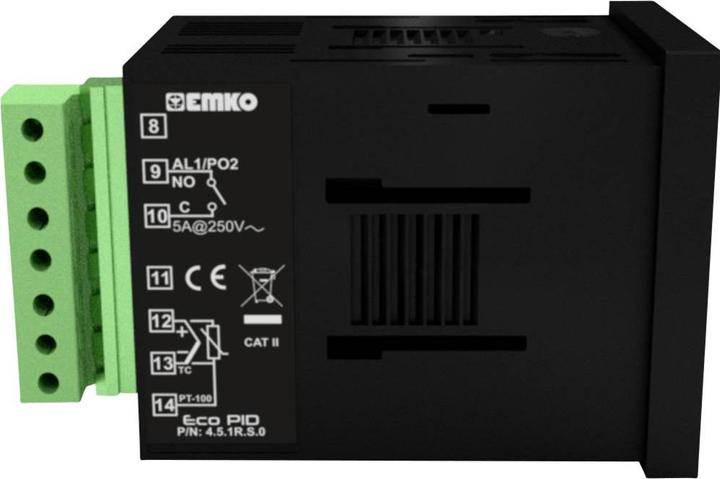 Image du produit Emko ecoPID.4.5.1R.S.0 Régulateur de température Pt100, J, K, R, S, T, L -199 à +999°C Relais 5 A, SSR (L