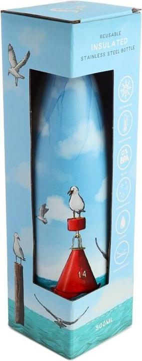 Produktbild Puckator Kinder Trinkflasche aus Edelstahl isoliert für heiss & kalt Möwen Motiv (0.50 l)