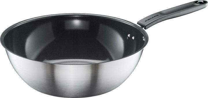 Fiskars PAN WOK FF 28CM CERAMIC COATED 1072313 (28 cm, Wok Pfanne, Edelstahl)