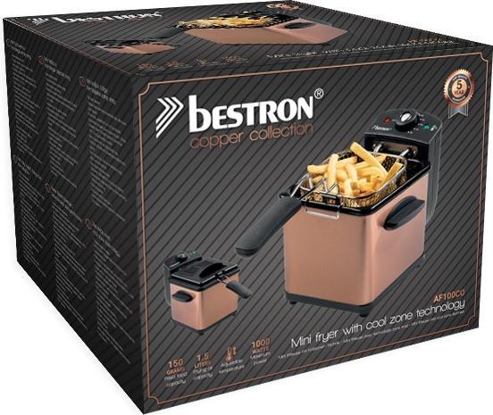 Produktbild Bestron Best Fritteuse 1,2L AF100CO kupfer 1000W