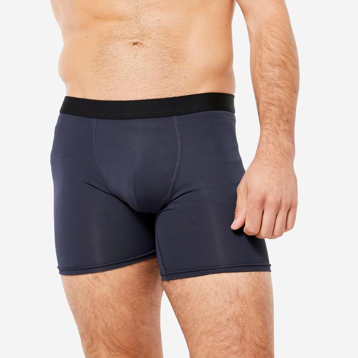 Image du produit Decathlon Fonctionnel boxer homme respirant pack de 3 - marine/bleu/kaki (XL, Lot de 3)