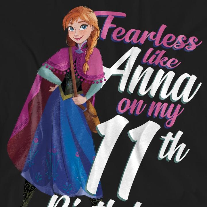 Immagine prodotto Disney Frozen Fearless Like Anna Maglietta 11 ° compleanno Adulto Unisex (S)