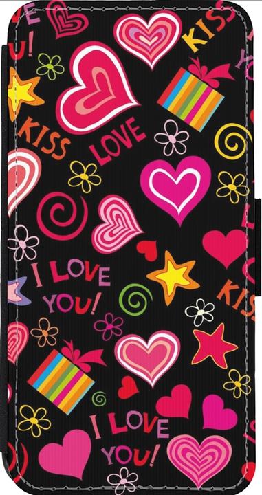 Produktbild PhoneLook Hülle Wallet schwarz Valentine 2023 love symbols (Apple iPhone 13 Pro Max)