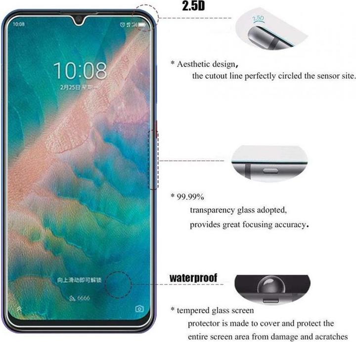 Image du produit Screenguard ZTE Blade 10 Protection en verre blindé Case Friendly Design (1 pièce(s), ZTE Blade 10)