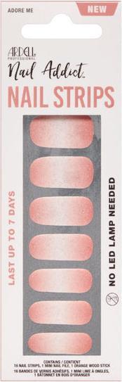 Ardell Nail Addict Nail Strips Adore me 16 Stk (Pink)