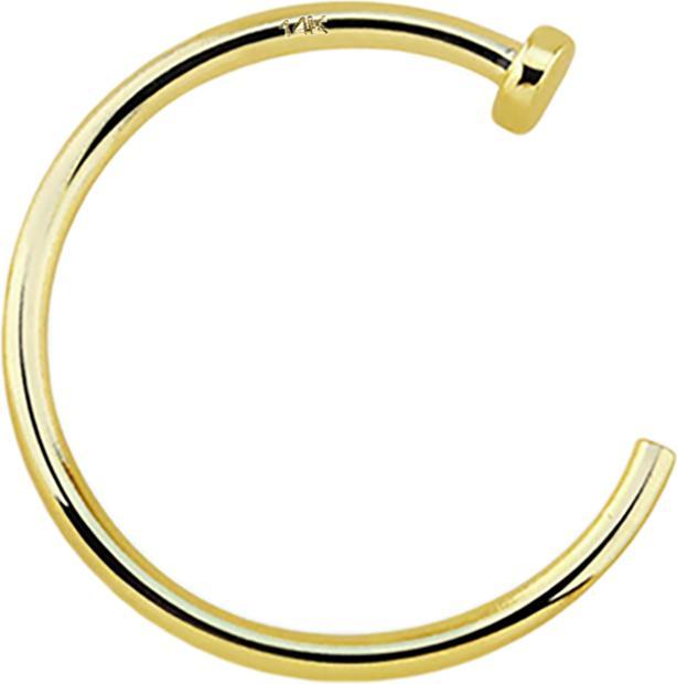 Star Piercing Nasenring offen 14k gold (14k Gold, ohne Messing)