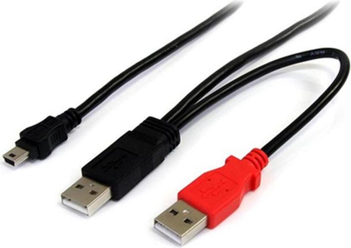 StarTech 1.8m USB Y-cable for external hard drives - USB A to Mini-B connection cable (1.80 m, USB 2.0)