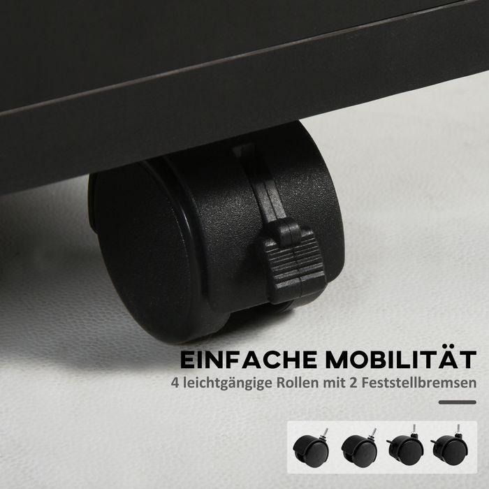 Produktbild Swisshandel24 Rollcontainer Schubladencontainer Container, 1 Fach, 1 Regal, 1 Schublade, 40cmx3cmx60cm, Schwarz (40 x 35 x 60 cm)