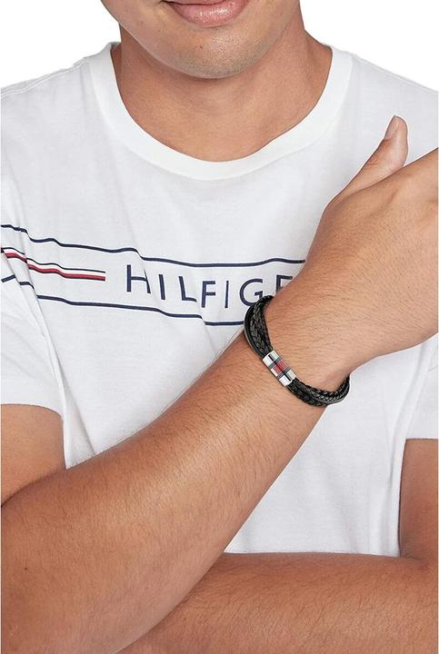 Actual product image Tommy Hilfiger Luxury pánský náramek z Äerné křžž¾e Multi Layer 2790426 (22 cm, Leather)