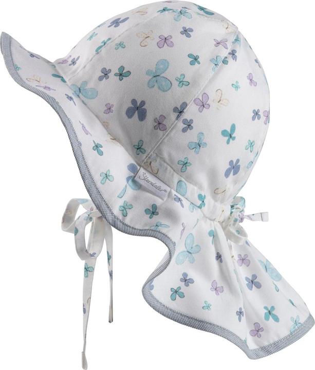 Produktbild Sterntaler Sonnenhut mit Nackenschutz Schmetterlinge Weiss Gr. 51 (51)