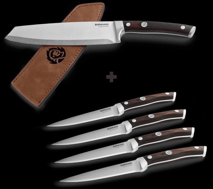 Produktbild Burnhard Steak- & Küchenmesser Set mit Pakka-Holzgriff (4 Stück, Messer)