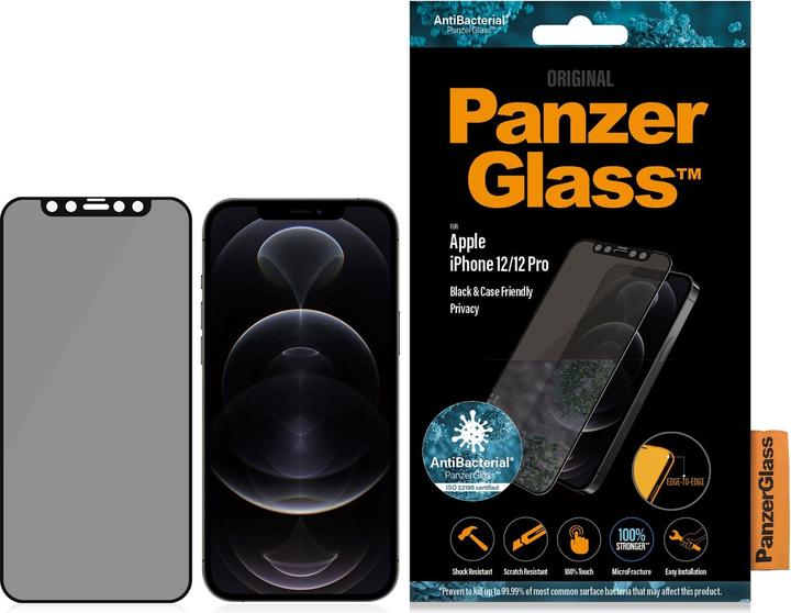 Actual product image PanzerGlass Case Friendly Privacy (1 Piece, Apple iPhone 12, Realme 12 Pro+)