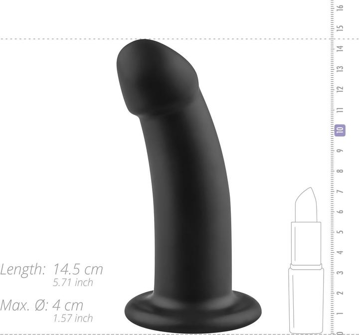 Actual product image No-Parts Charlie Dildo 14.5 cm - Black
