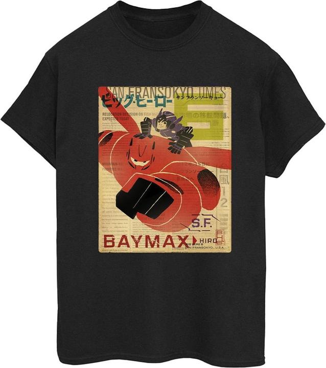 Produktbild Disney Big Hero 6 Baymax Flying Baymax Newspaper TShirt (XL)